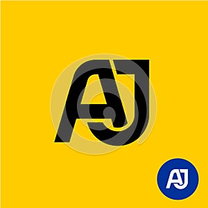 AJ letters symbol. A and J letters ligature. photo