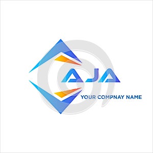AJA abstract technology logo design on white background. AJA creative initials