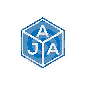 AJA letter logo design on black background. AJA creative initials letter logo concept. AJA letter design