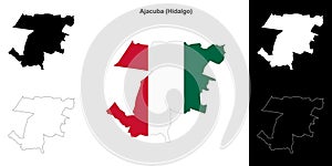 Ajacuba outline map