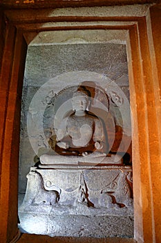 Ajanta caves, India. The Ajanta Caves in Maharashtra state are Buddhist caves