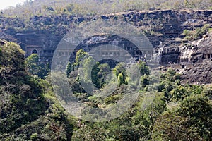 Ajanta Caves - Rock-cut Buddhist Cave Monuments , Aurangabad, Maharashtra, India