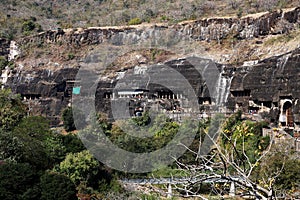 Ajanta Caves - Rock-cut Buddhist Cave Monuments , Aurangabad, Maharashtra, India