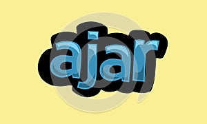 AJAR writing vector design on a yellow background