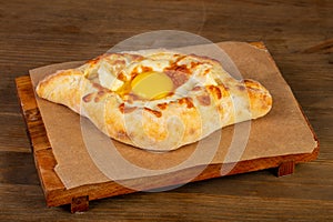 Ajarian hachapuri with cheese