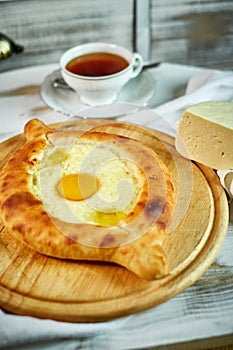 Ajarian traditional flatbread - khachapuri or hachapuri