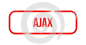 Ajax - red grunge rubber, stamp