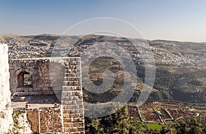 Ajloun castle in ruins