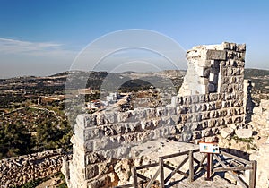 Ajloun castle in ruins