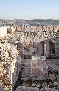 Ajloun castle in ruins