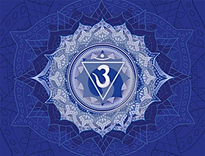 Ajna chakra illustration vector