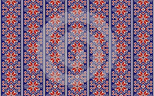 Ajrak pattern background, vector illustration. Colorful Ajrak Pattern. Sindhi Red Ajrak Pattern, Vector Illustration. Sindhi