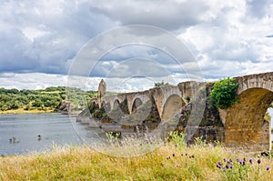 Ajuda bridge over the Guadiana river between Elvas