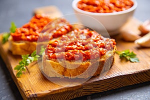 Ajvar, balkan pepper spread food