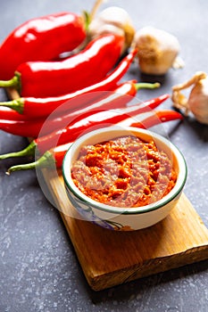 Ajvar, balkan pepper spread food