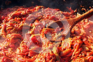 Ajvar homemaking in Serbia