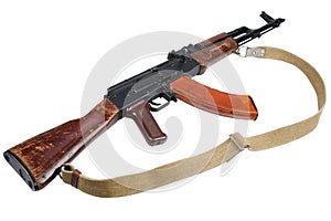 AK - 47 (AKM) assault rifle isolated on white