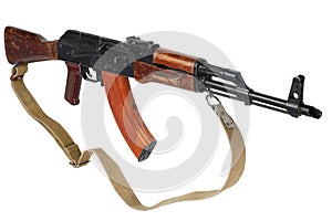 AK - 47 (AKM) assault rifle isolated on white