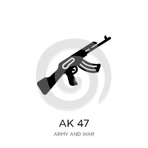 ak 47 icon in trendy design style. ak 47 icon isolated on white background. ak 47 vector icon simple and modern flat symbol for
