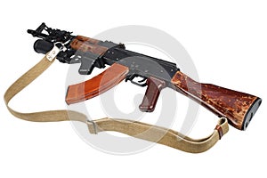 AK - 47 with underbarrel grenade launcher