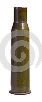 AK bullet shell isolated on white