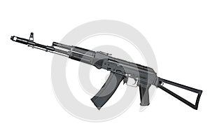 AK Rifle (AK74) isolated on white