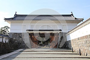 Akagane gate of Odawara castle in Kanagawa