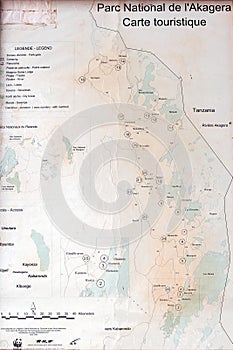 Akagera National Park map
