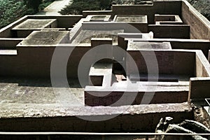 Akapana Pyramid in the archaeological deposit of Tiahuanaco, Bolivia