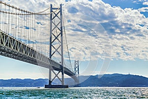 Akashi-Kaikyo Bridge in Kobe, Japan