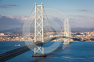 Akashi Kaikyo Bridge Spanning the Seto Inland Sea
