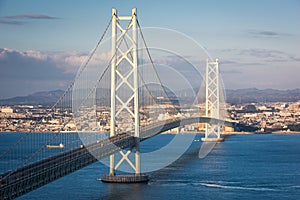 Akashi Kaikyo Bridge Spanning the Seto Inland Sea photo