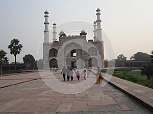 Akbar`s Tomb external entrance sikandra in agra city uttrpardesh india