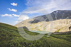 Akchan valley. Mountain Altai landscape