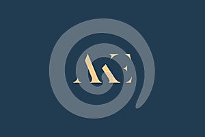 AKE abstract letter logo design