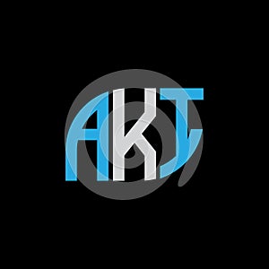 AKH letter logo design on black background.AKH creative initials letter logo concept.AKH letter design