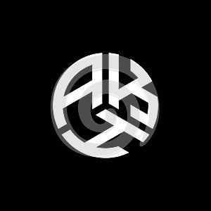 AKH letter logo design on white background. AKH creative initials letter logo concept. AKH letter design