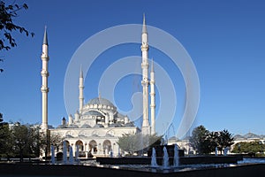 The Akhmad Kadyrov Mosque in Grozny city, Chechnya