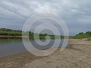 Akhtuba river, morning in Zayar