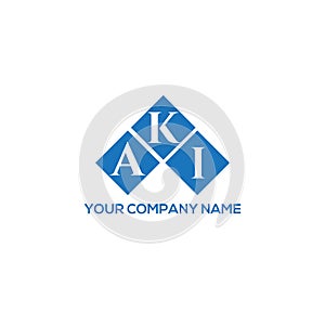 AKI letter logo design on WHITE background. AKI creative initials letter logo concept. AKI letter design.AKI letter logo design on photo