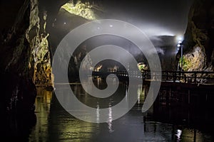 Akiyoshi Cave River with Mist photo