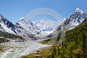 Akkem Lake and Belukha, Altai mountains, Russia