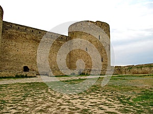 Akkerman fortress. Tower, wall and courtyard. Belgorod-Dniester