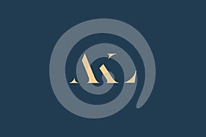 AKL abstract letter logo design