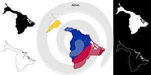 Aklan outline map