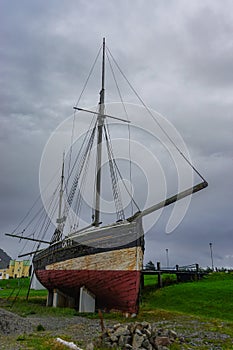 Akranes, Iceland: The Sigurfari -- a ketch built in England in 1885 photo