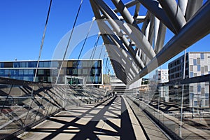 Akrobaten pedestrian bridge in Oslo, Norway