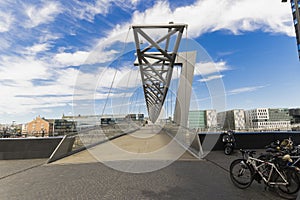 Akrobaten pedestrian bridge in Oslo, Norway