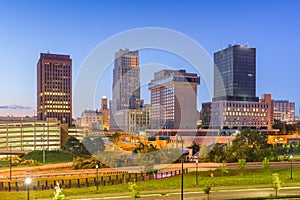 Akron, Ohio, USA downtown skyline