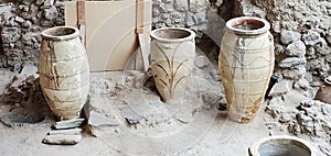 Akrotiri excavations on SantoriniGreece
